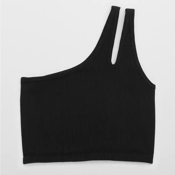 Aerie One Shoulder Ribbed Seamless Sports Bra - Picture 2 of 4